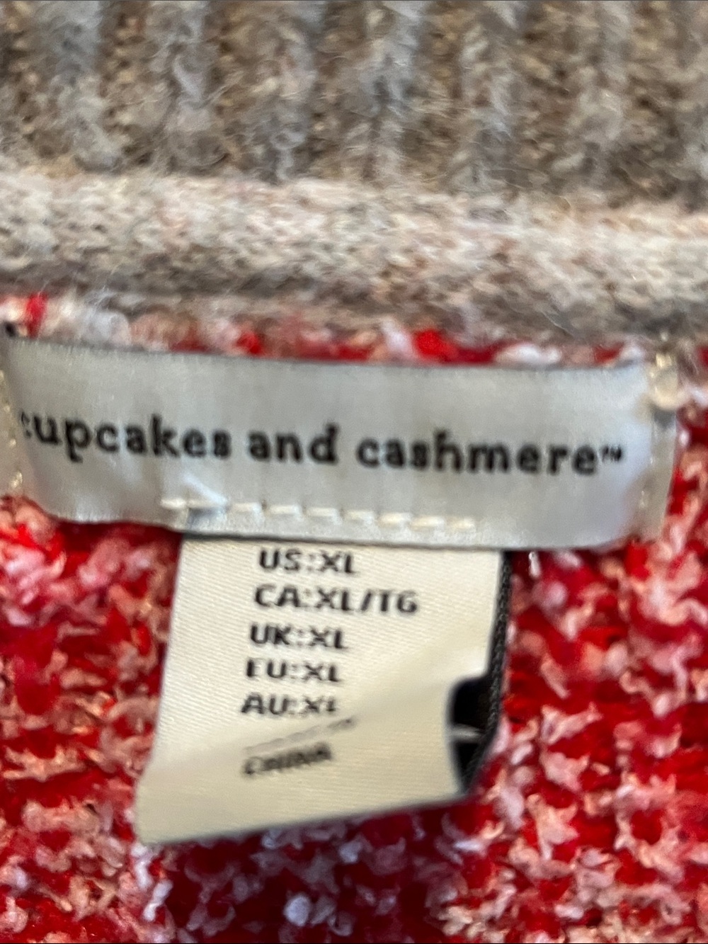 Cozy Gray Candy Cane Button-Up Sweater - Picture 3 of 7